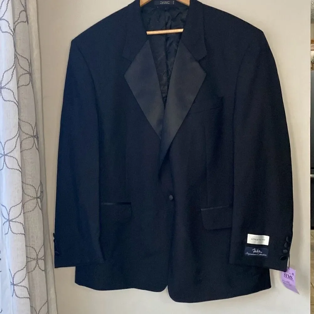 Men's Black Tuxedo Jacket with Satin Peak Lapels